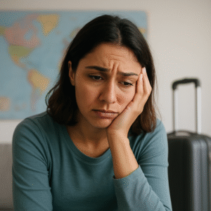 زن مهاجر در حال تجربه شوک فرهنگی